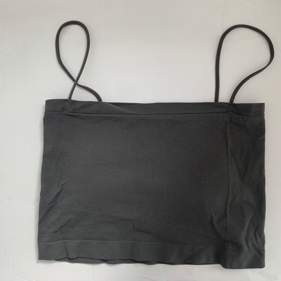 NWT Uniqlo Style Dark Grey Cropped Bra Tube Top - Picture 9 of 12